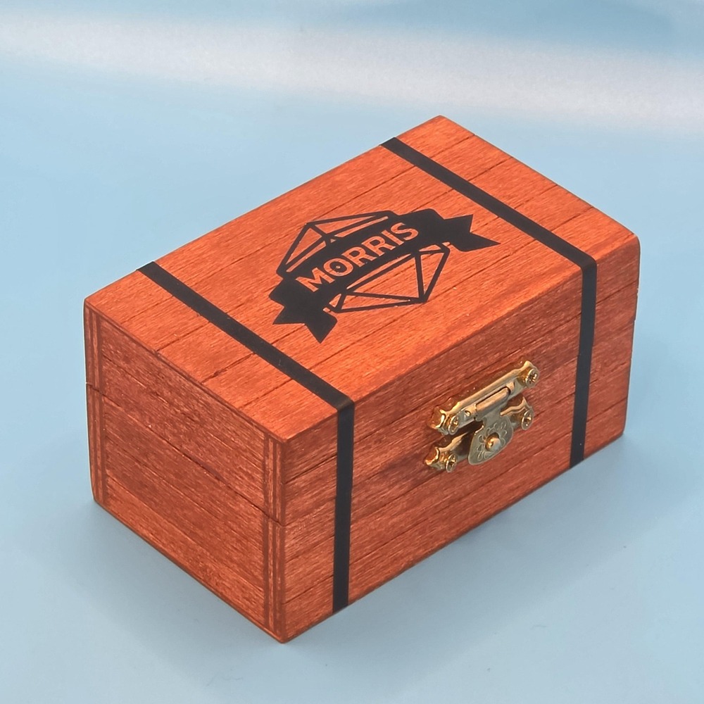 Custom Wood Treasure Chest D20 DnD Dice Box/Mini Figure Box/Gift Box/Ring Box